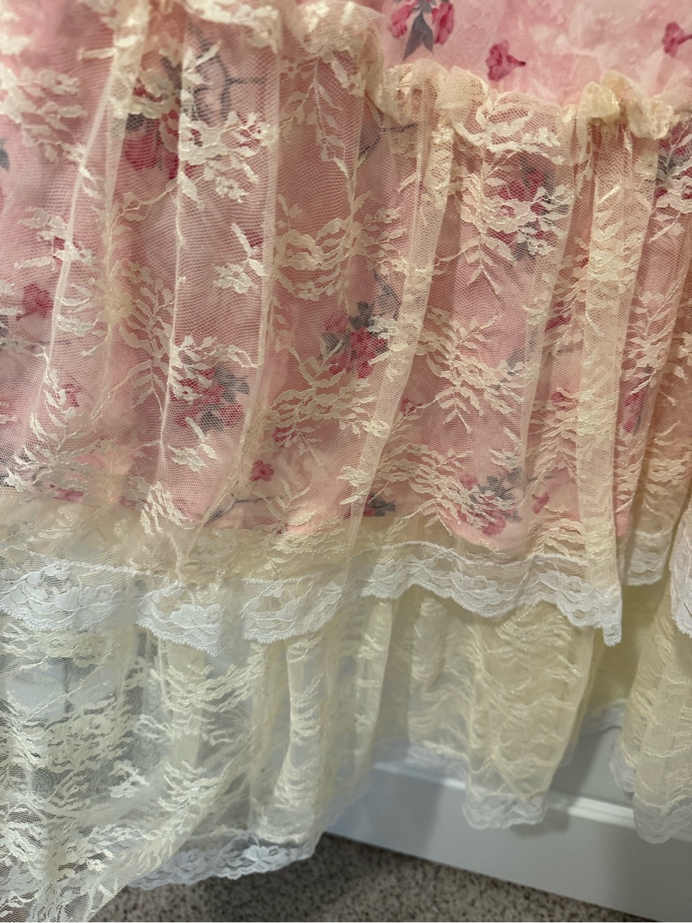 American Heiress/Lait Collection Carlton Pink Floral Satin Maxi Dress - Picture 10 of 12